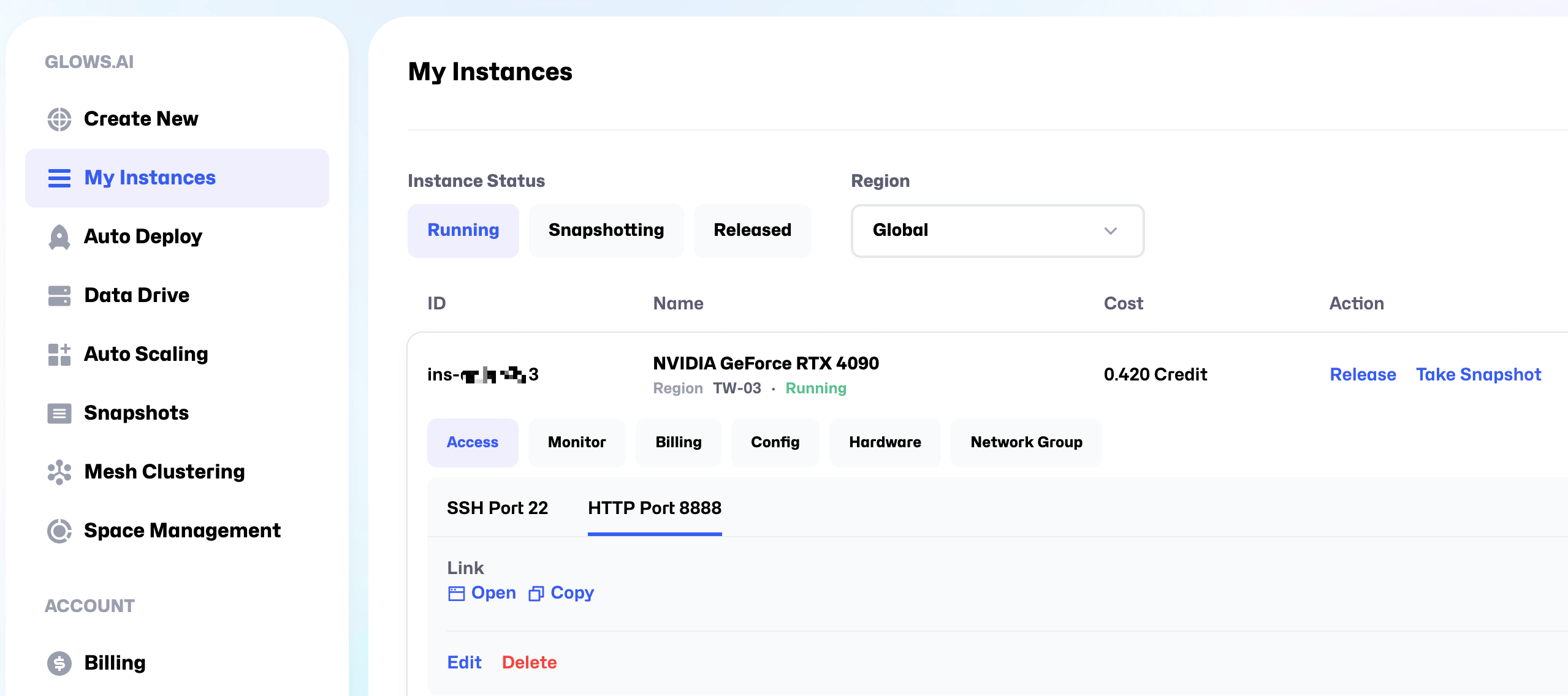 Create an Instance