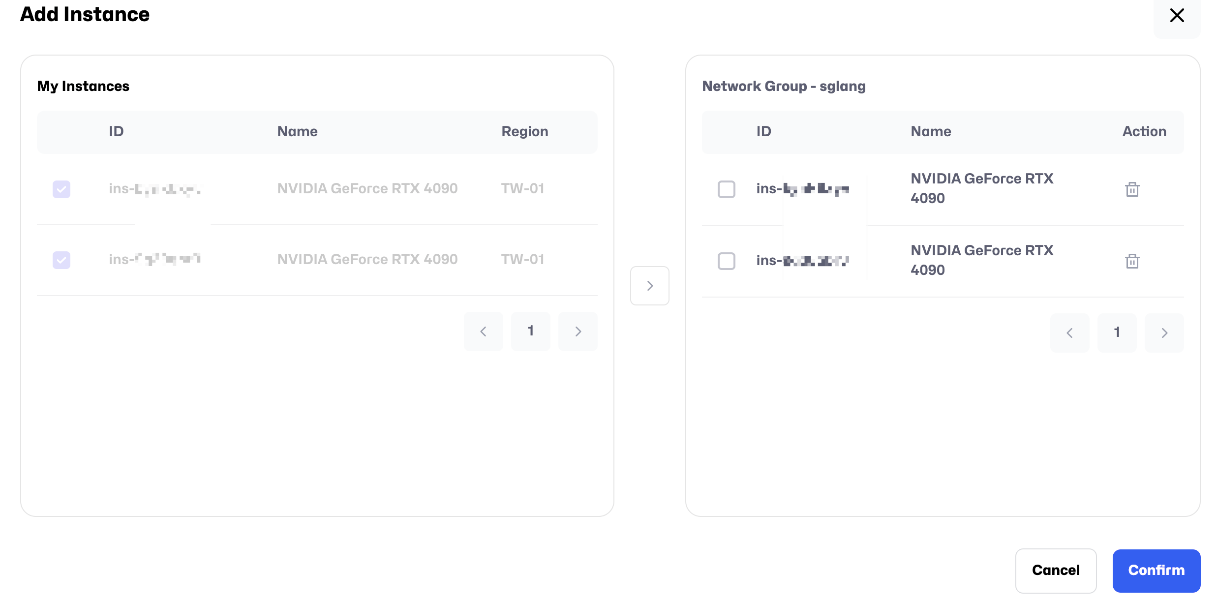 Add Instance