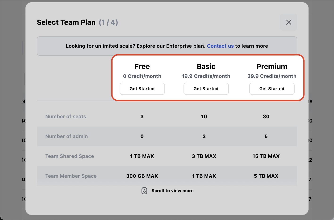 Select Team Plan