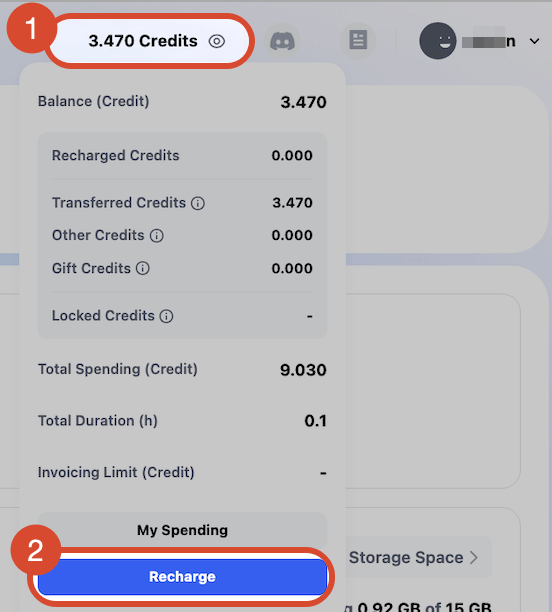 Recharge Credits