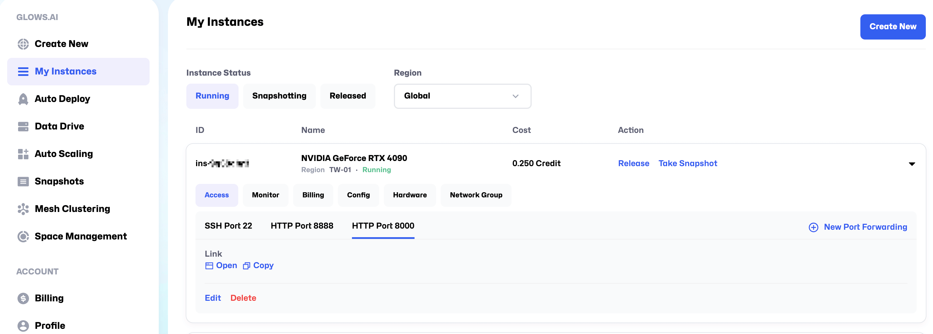 HTTP Port 8000