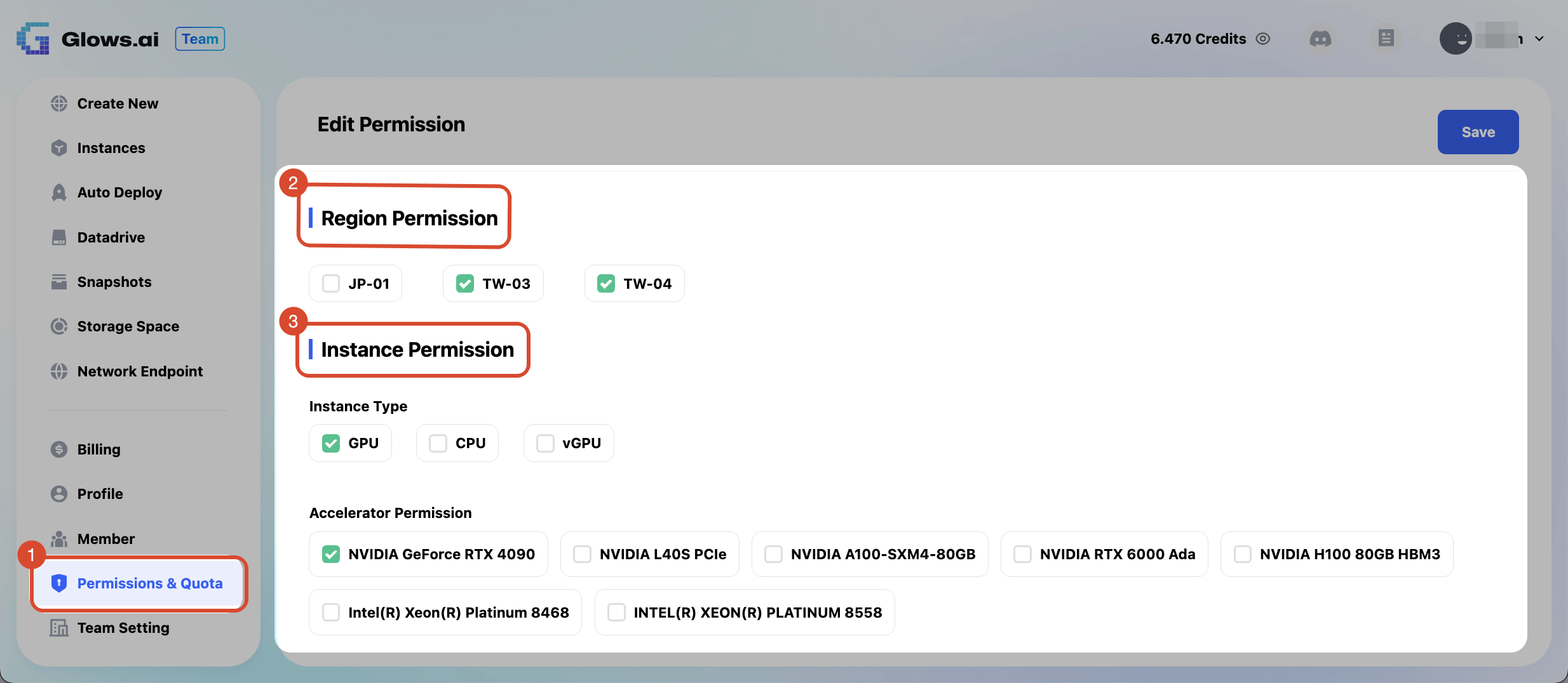 Machine Permissions