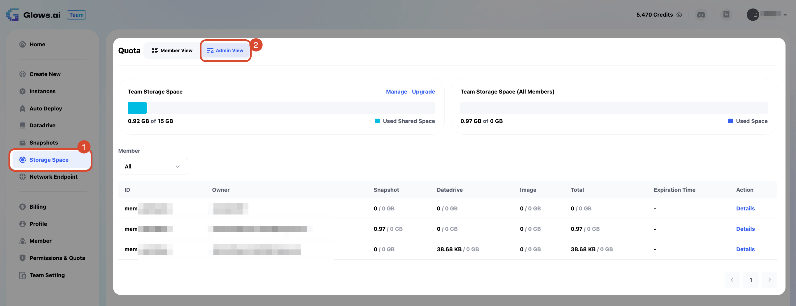 Storage Usage Overview