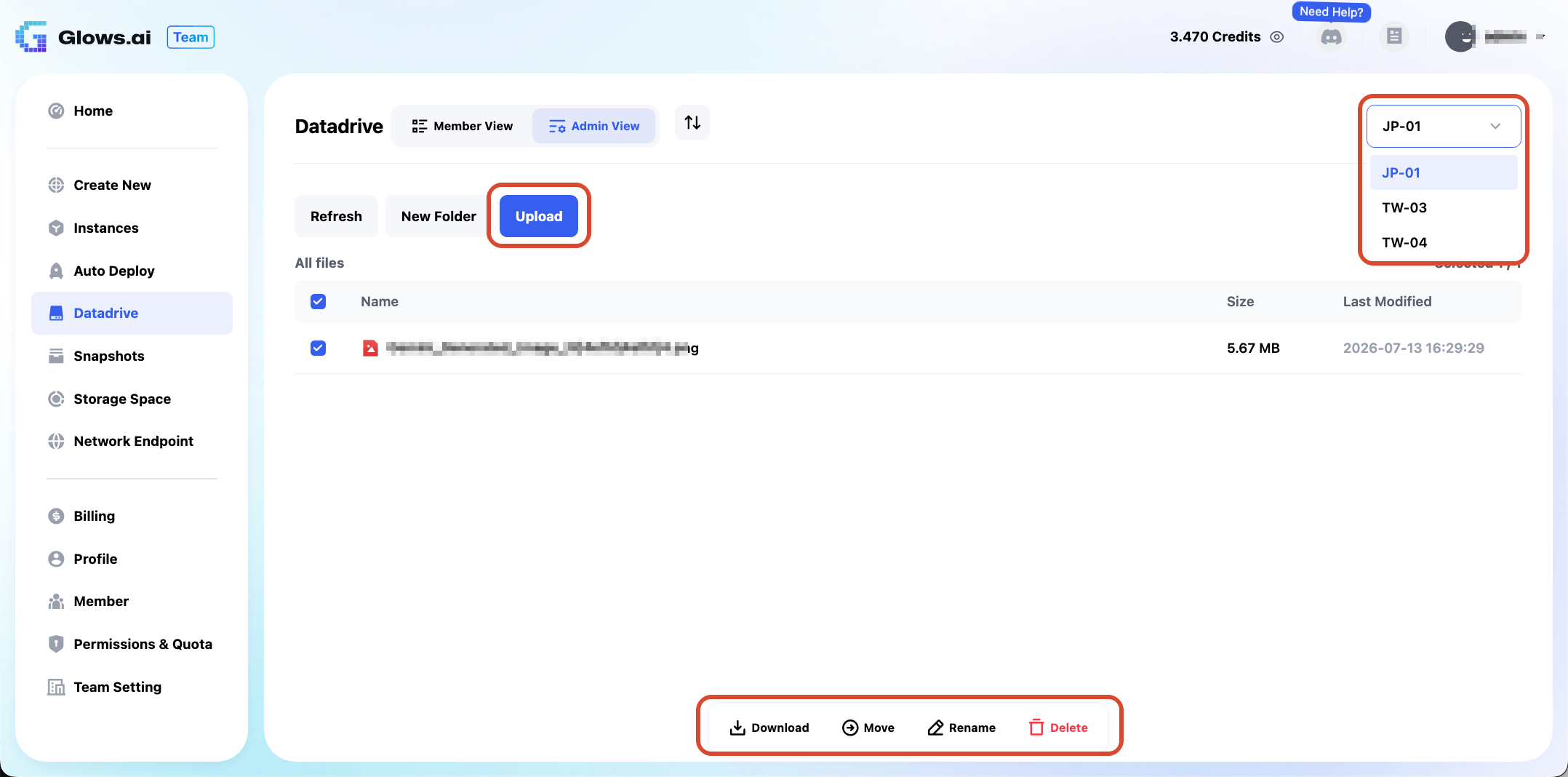 Datadrive File List