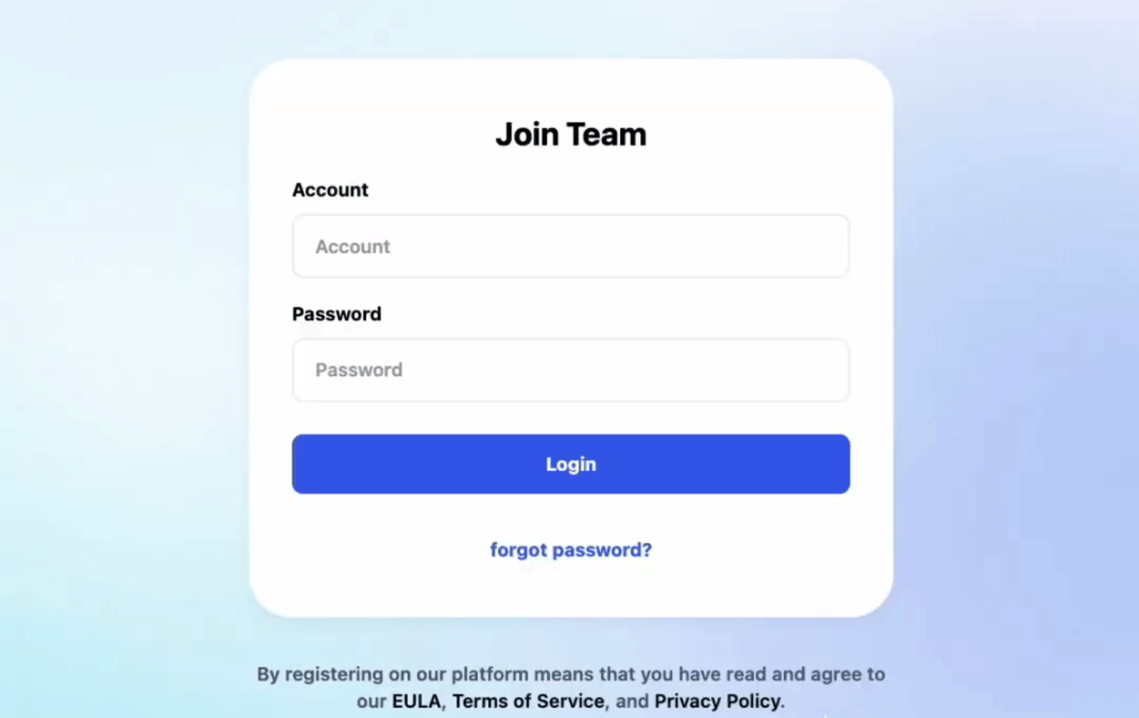 Join Team Form