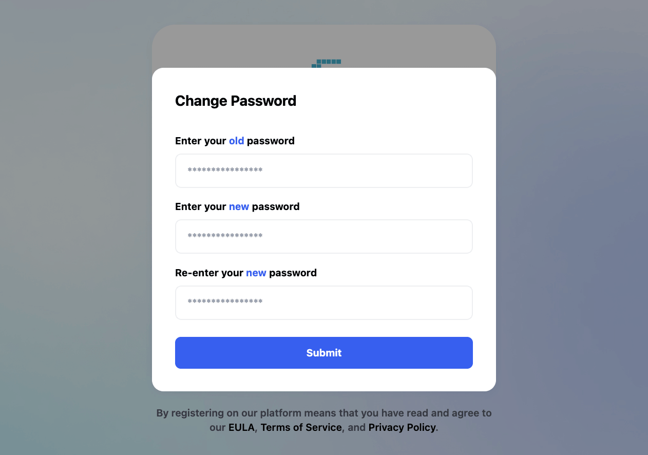 Reset Password